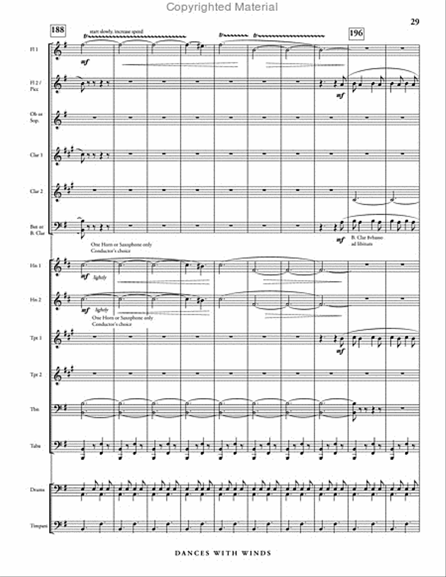 Dances with Winds Dances with Winds Concert Band scores gallery preview page 35