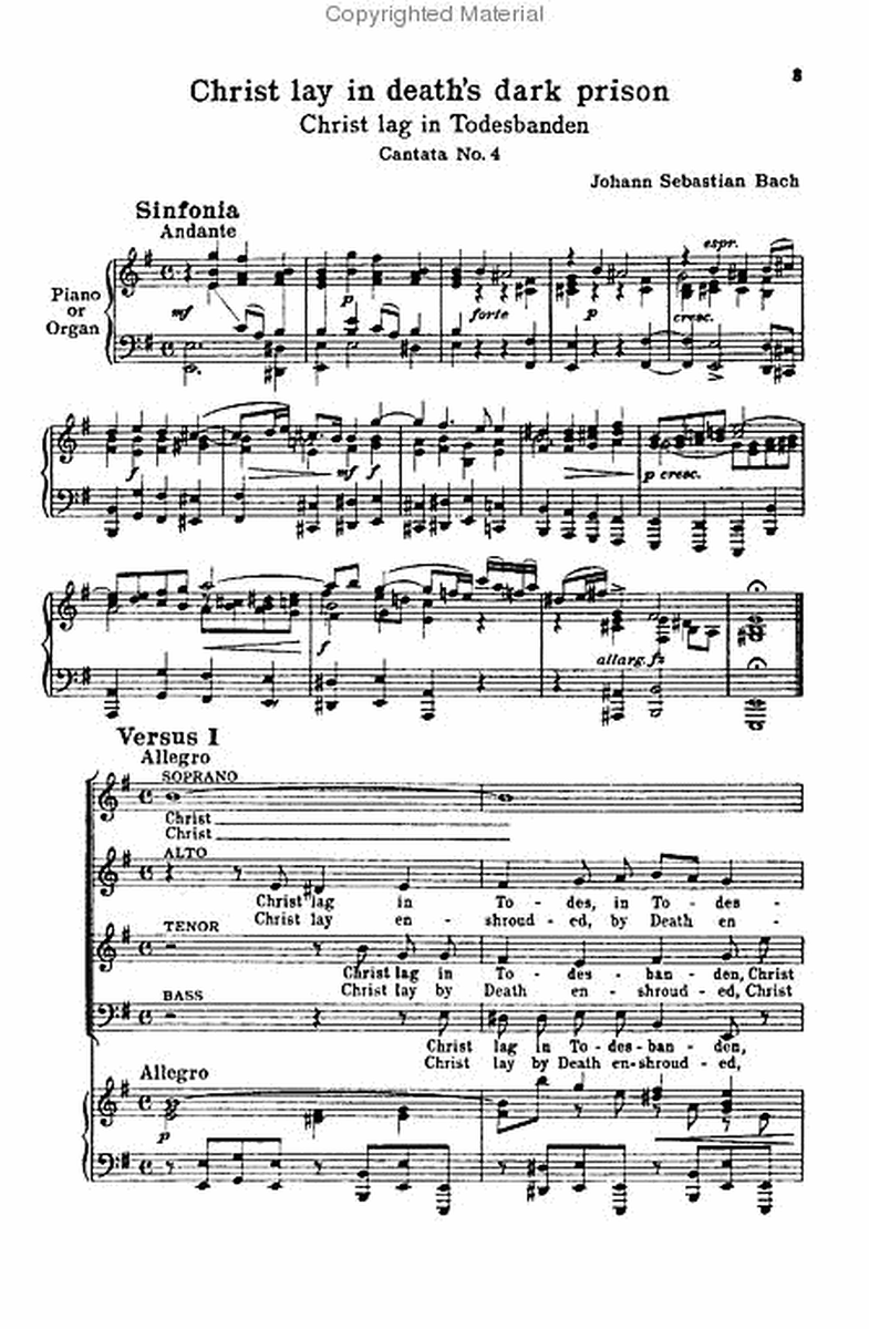 Cantata No. 4 -- Christ lag in Todesbanden