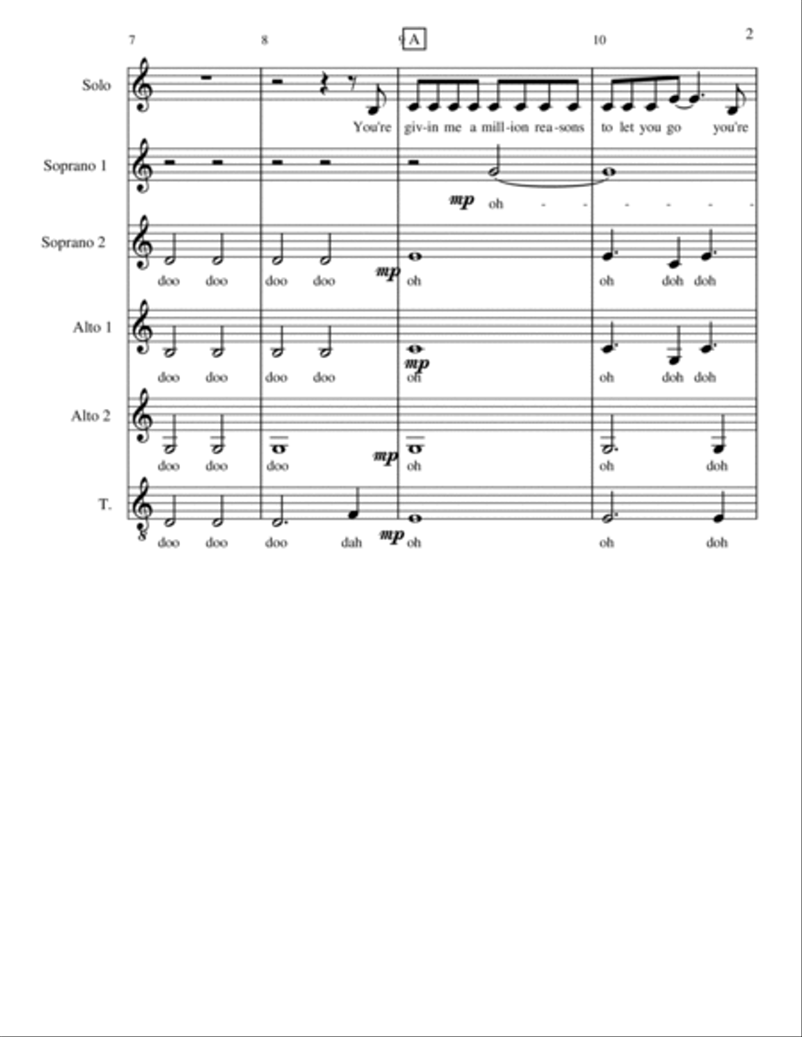 Million Reasons A Cappella scores gallery preview page 2