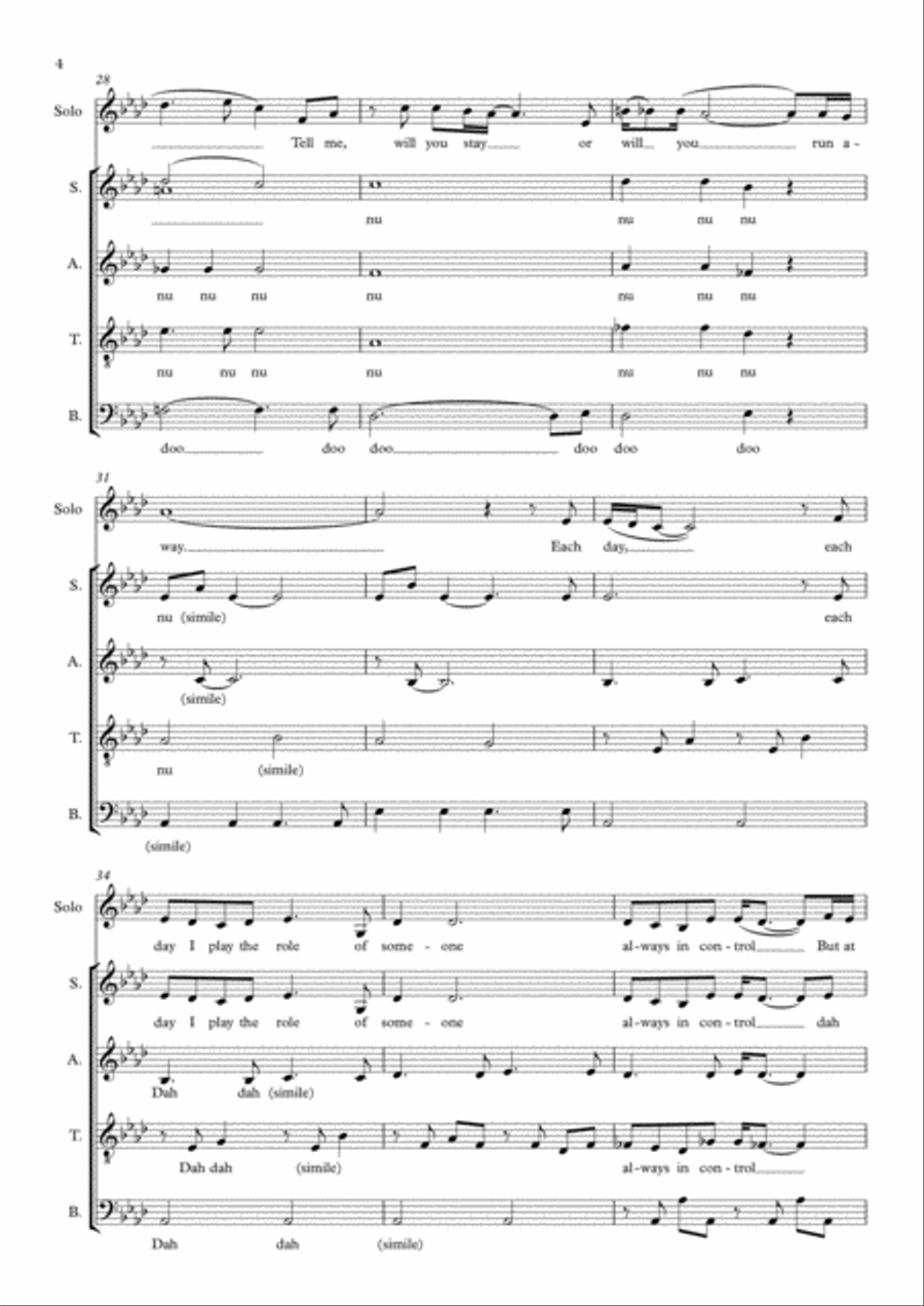 Run To You 4-Part scores gallery preview page 4