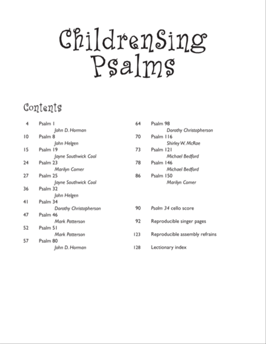 ChildrenSing Psalms Children's Choir scores gallery preview page 2