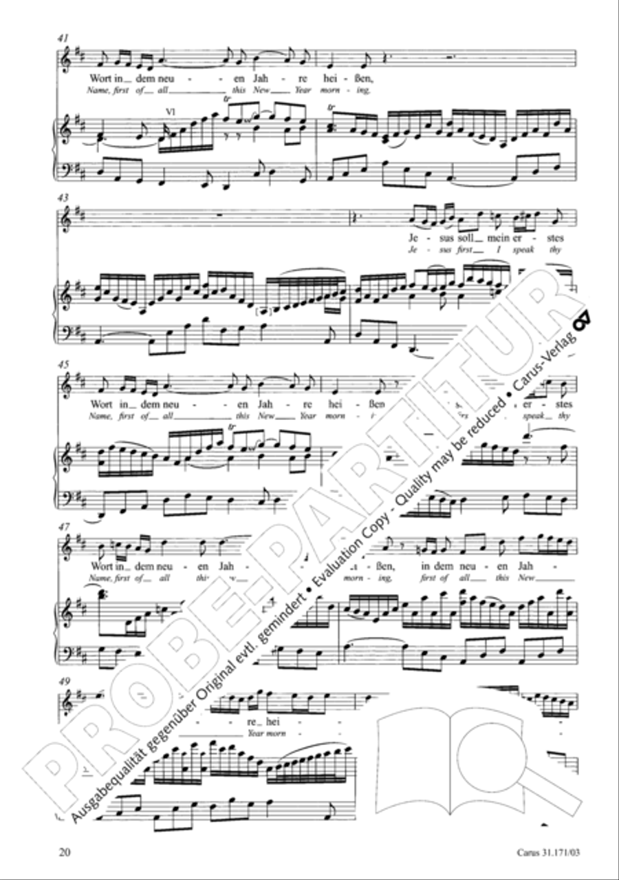 God, as thy name is, so is thy praise (Gott, wie dein Name, so ist auch dein Ruhm) 4-Part scores gallery preview page 21