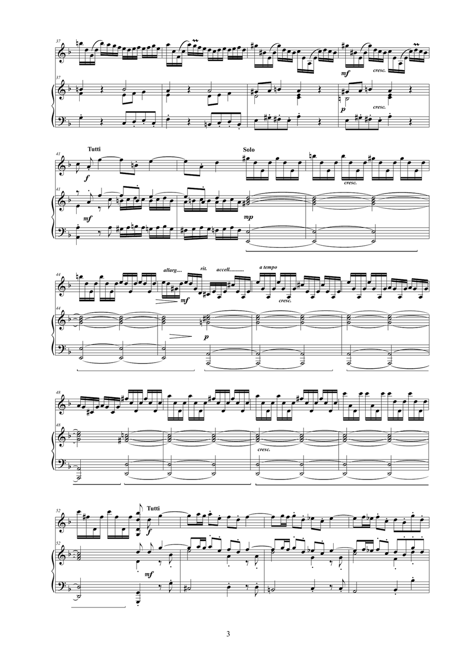Vivaldi - Violin Concerto in D minor RV 242 Op.8 No.7 for Violin and Piano Violin Solo scores gallery preview page 3