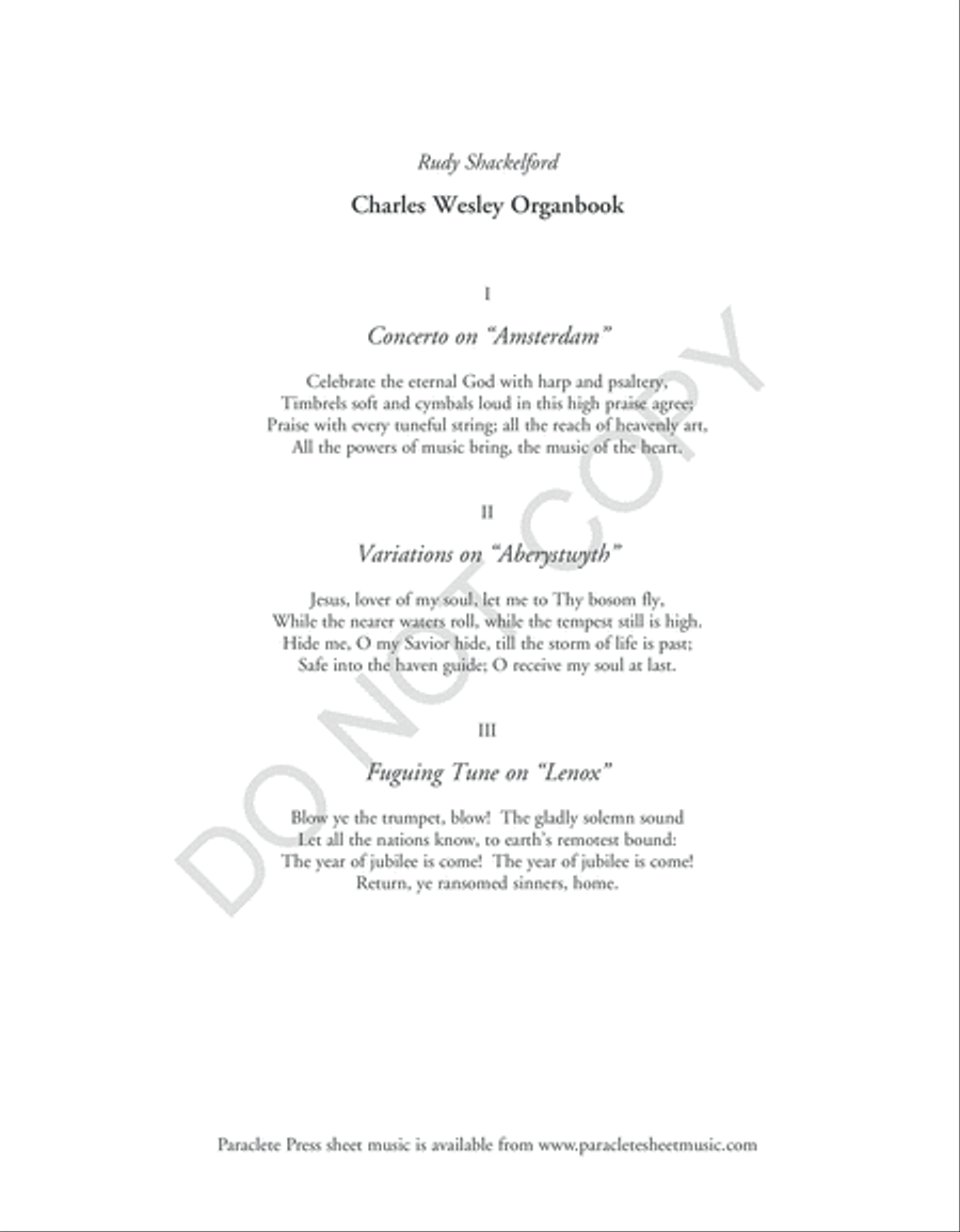 Charles Wesley Organbook Charles Wesley Organbook Organ scores gallery preview page 3