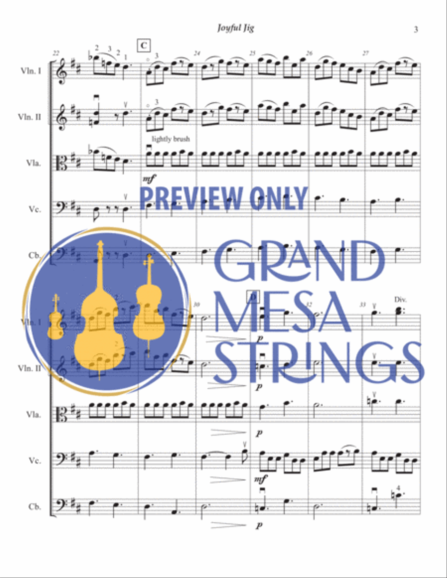 Joyful Jig String Orchestra scores gallery preview page 4