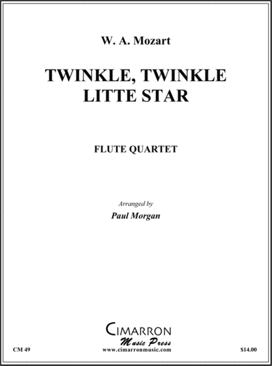 Twinkle, Twinkle Little Star Flute Quartet scores gallery preview page 1