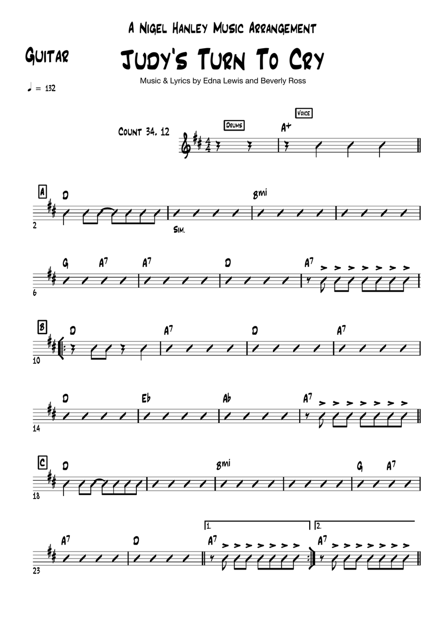 Judy's Turn To Cry Large Ensemble scores gallery preview page 4