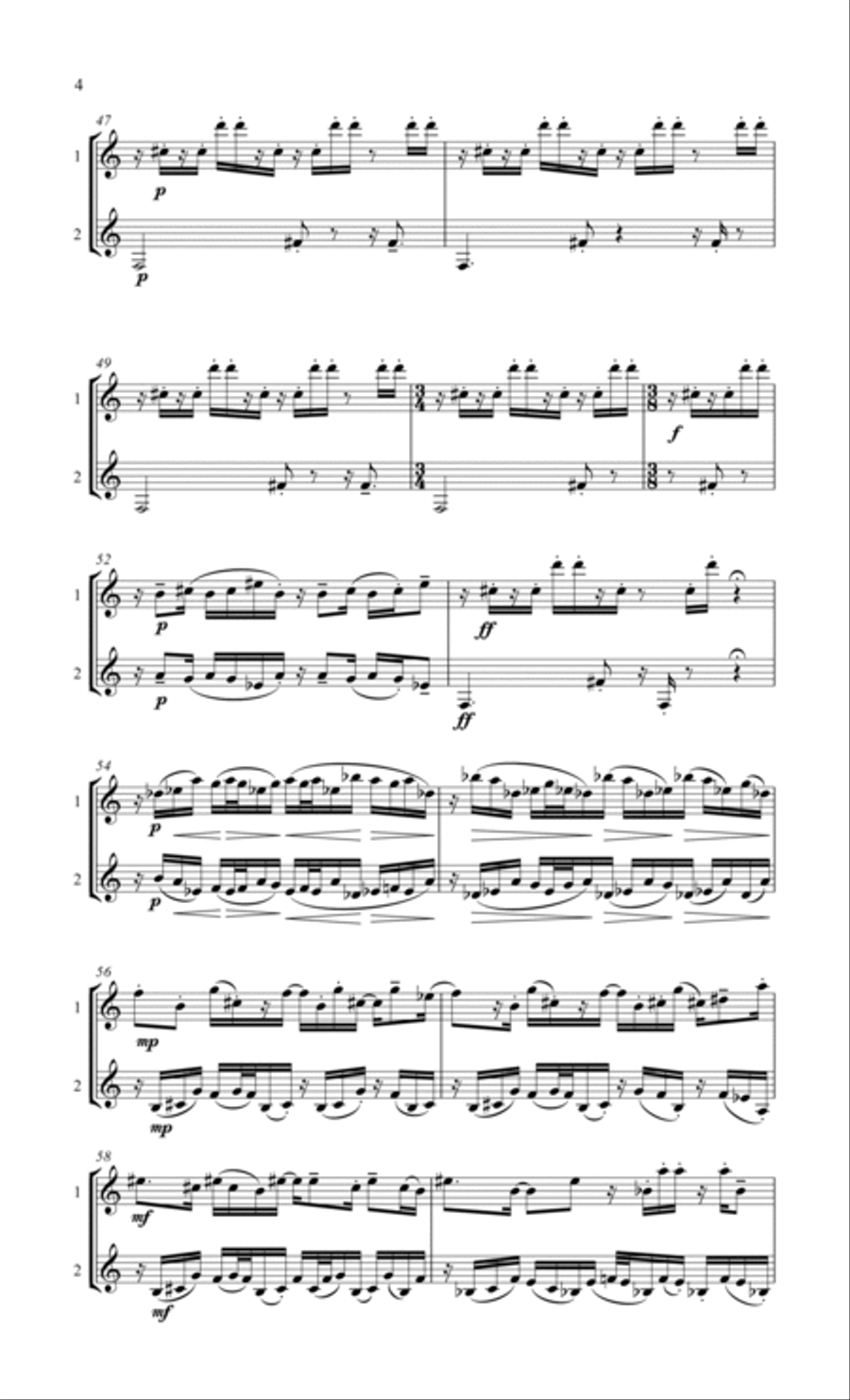Traveling Dance - for two B flat clarinets