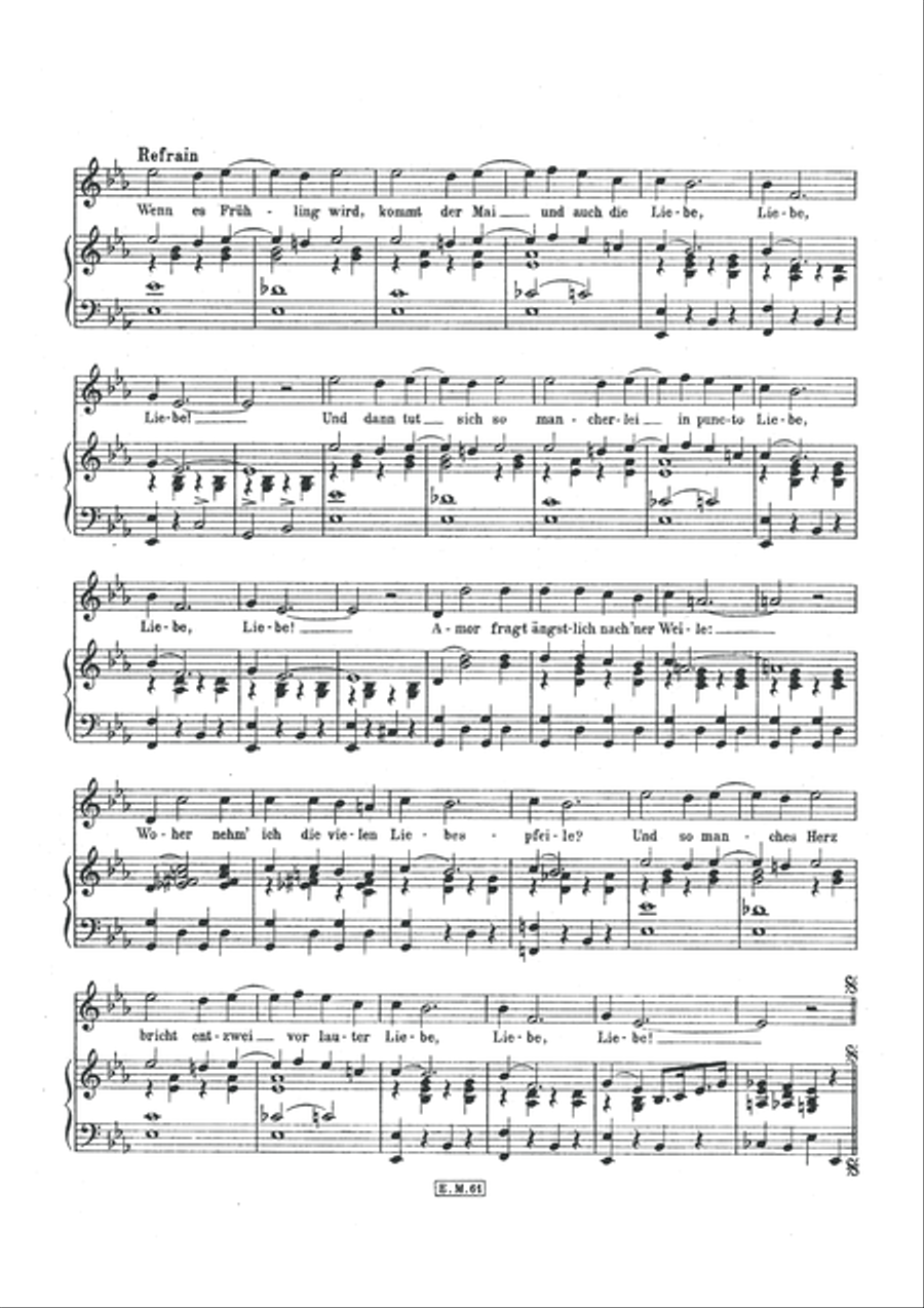 Wenn es Fruhling wird Piano, Vocal scores gallery preview page 3