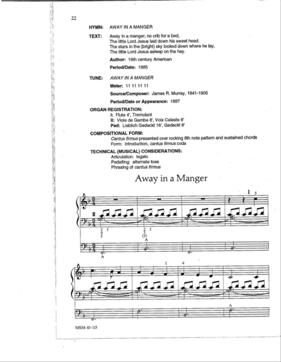 Easy Hymn Settings- Christmas Organ scores gallery preview page 2