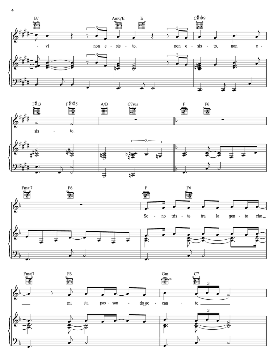 L'Appuntamento (Sentado a'Beira do Caminho) Piano, Vocal, Guitar scores gallery preview page 4