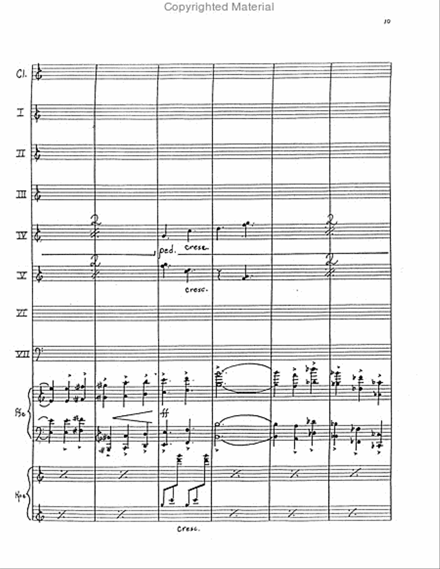 Five Pieces for Clarinet & Percussion Orchestra Percussion Ensemble scores gallery preview page 11