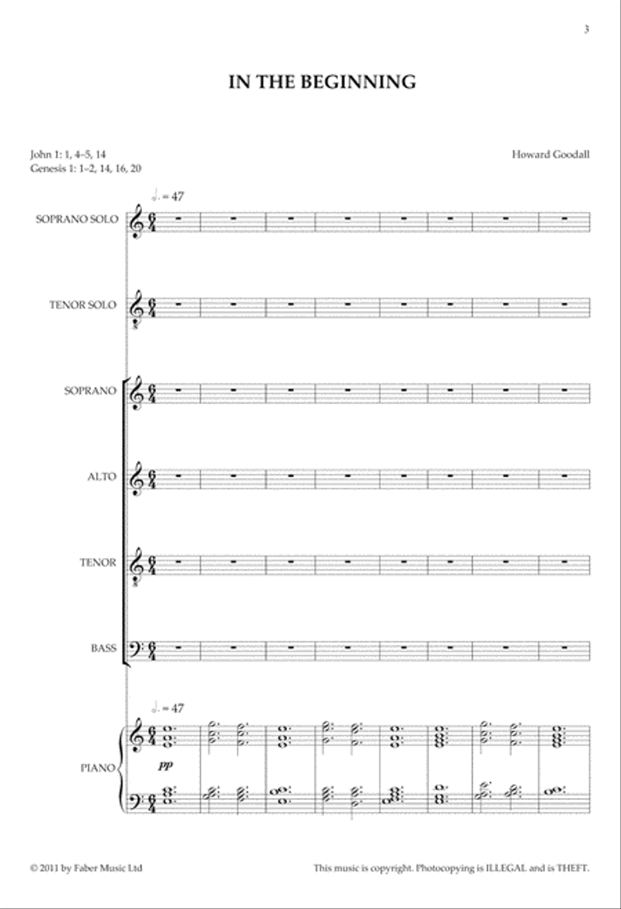 In the beginning from Every purpose under the heaven 4-Part scores gallery preview page 3