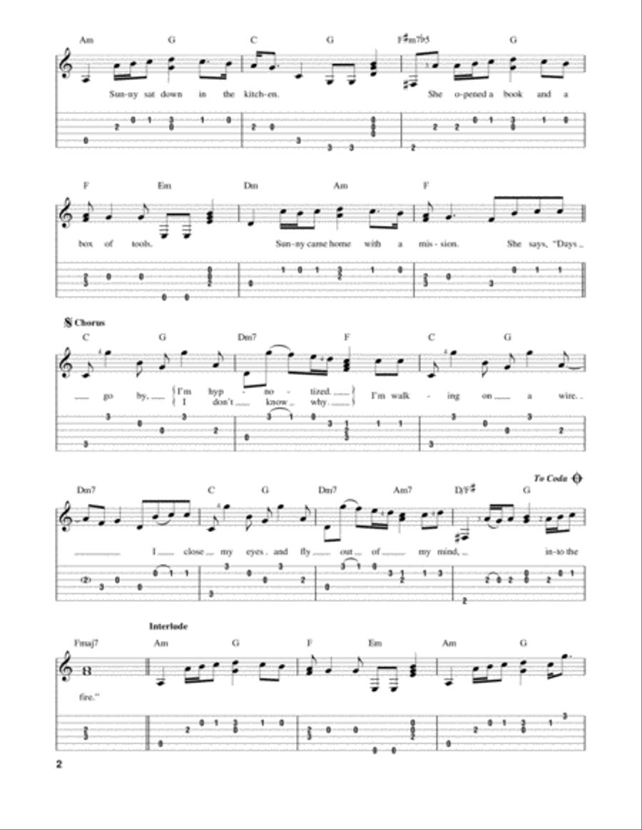 Sunny Came Home Sunny Came Home Acoustic Guitar scores gallery preview page 2