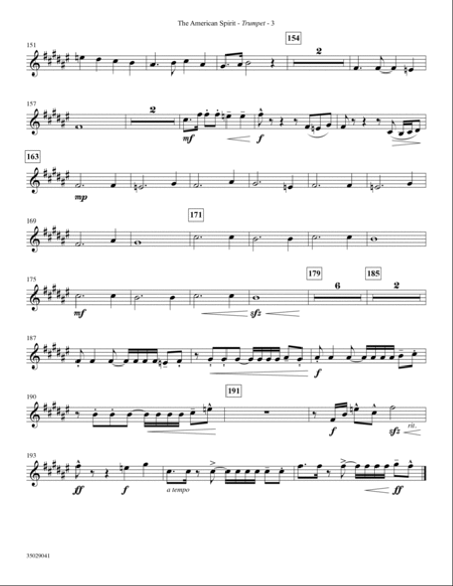 The American Spirit - Bb Trumpet Choir scores gallery preview page 3