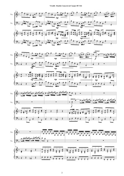 Vivaldi - Double Concerto in F major RV 544 for Violin, Cello, and Cembalo or Piano image number null