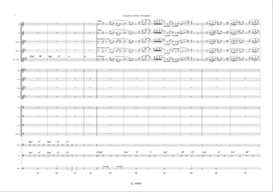 Le hanneton de solves pour saxophone baryton solo et big band Jazz Ensemble scores gallery preview page 11