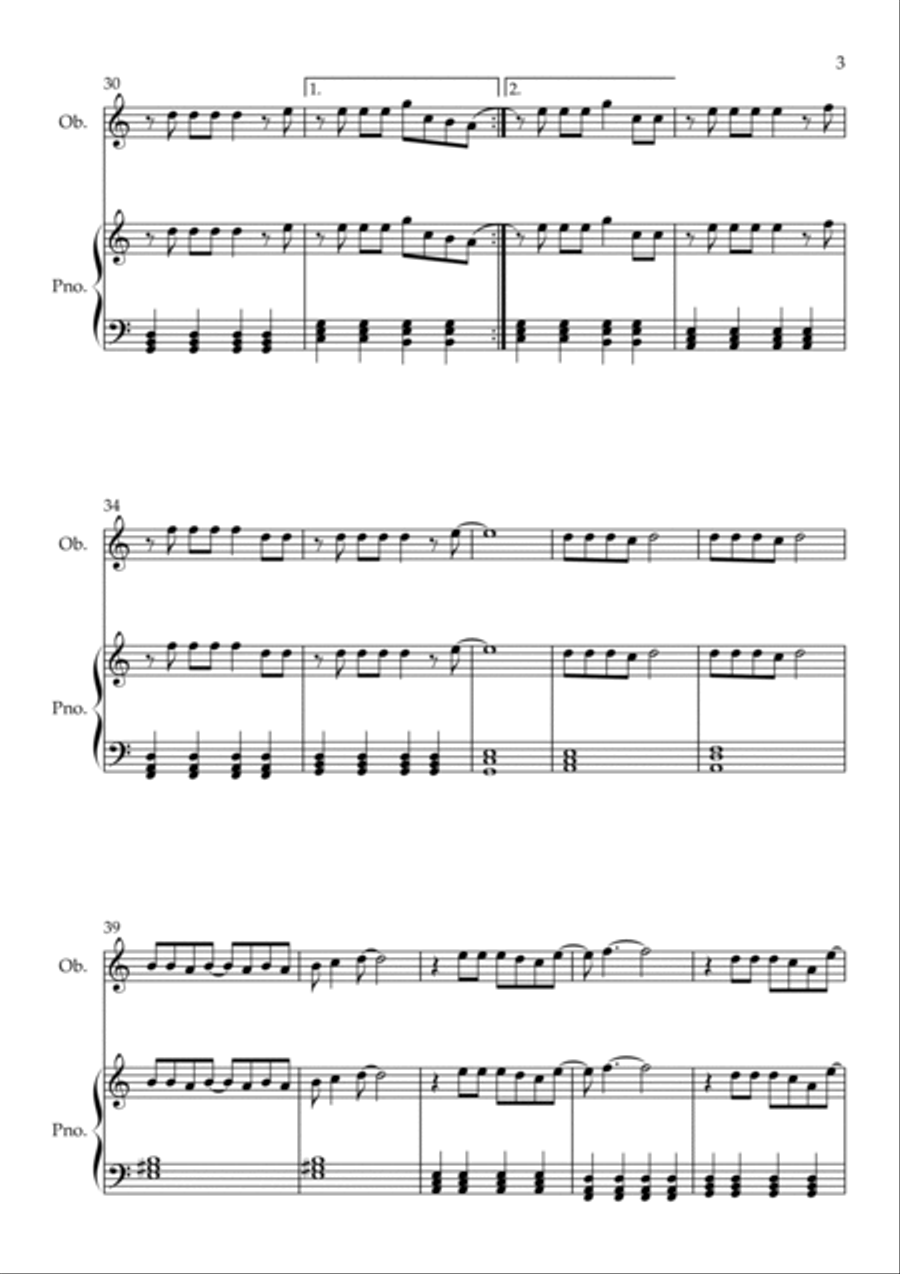 Flowers Piano scores gallery preview page 3