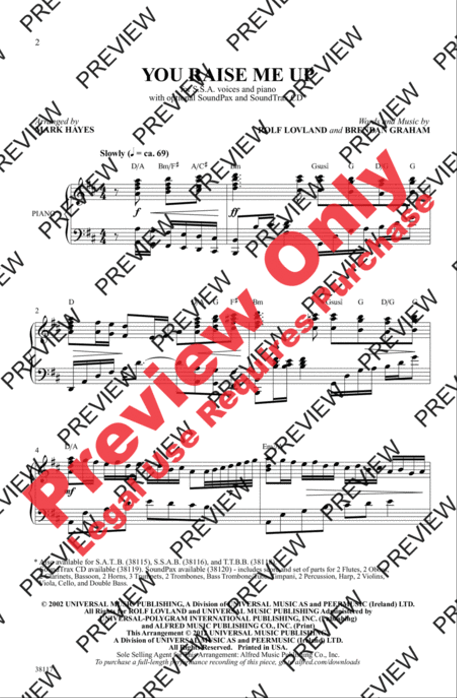 You Raise Me Up Women's Choir scores gallery preview page 13