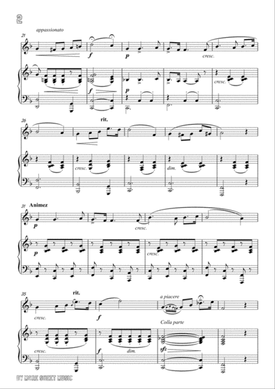 Masse-Souvenirs, for Violin and Piano Violin Solo scores gallery preview page 4