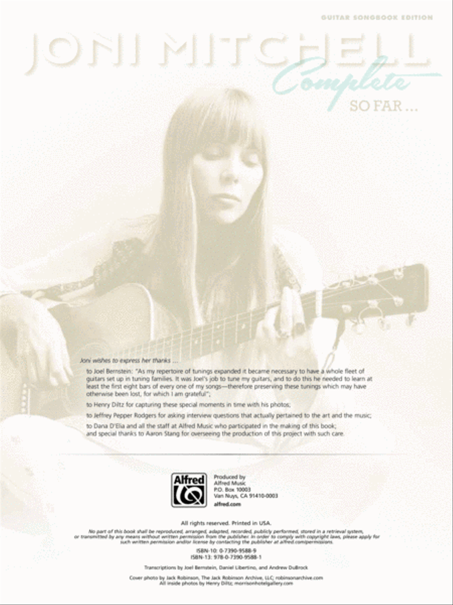 Joni Mitchell -- Complete So Far Acoustic Guitar scores gallery preview page 2