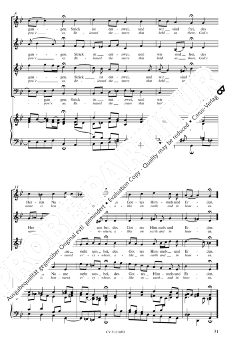 Were God not with us here today (War Gott nicht mit uns diese Zeit) STB scores gallery preview page 32