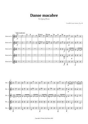 Book cover for Danse Macabre by Camille Saint-Saens for French Horn Quintet