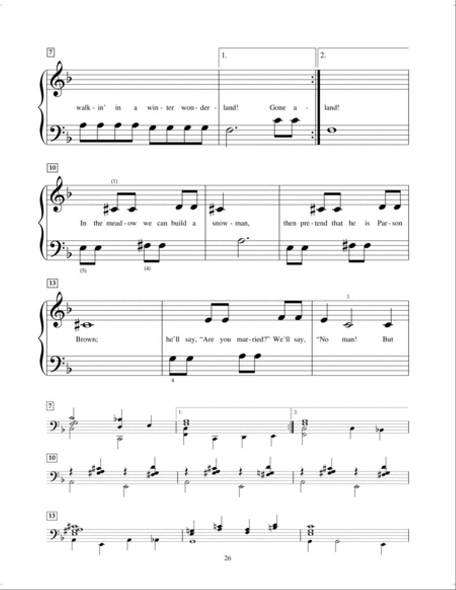 Winter Wonderland Winter Wonderland Piano scores gallery preview page 2