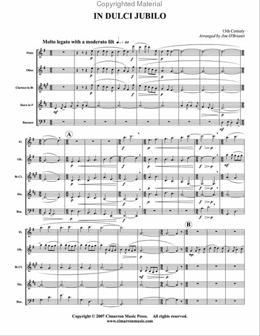<br>Sheet music extract