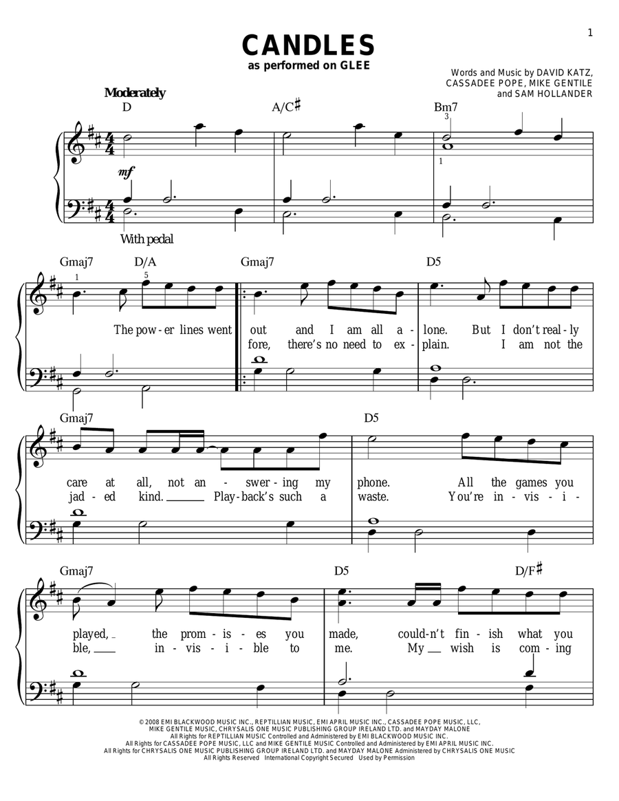 Candles Voice scores gallery preview page 1