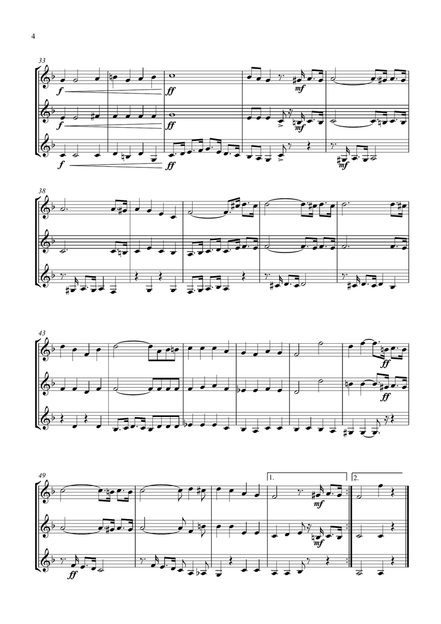 Alexander's Ragtime Band Woodwind Trio scores gallery preview page 4