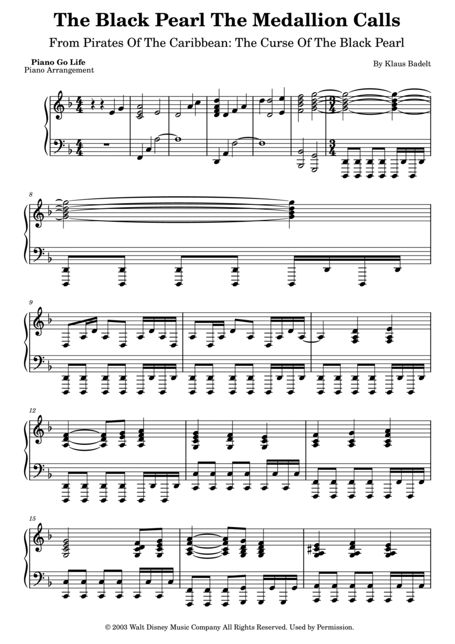 The Medallion Calls Piano Solo scores gallery preview page 1