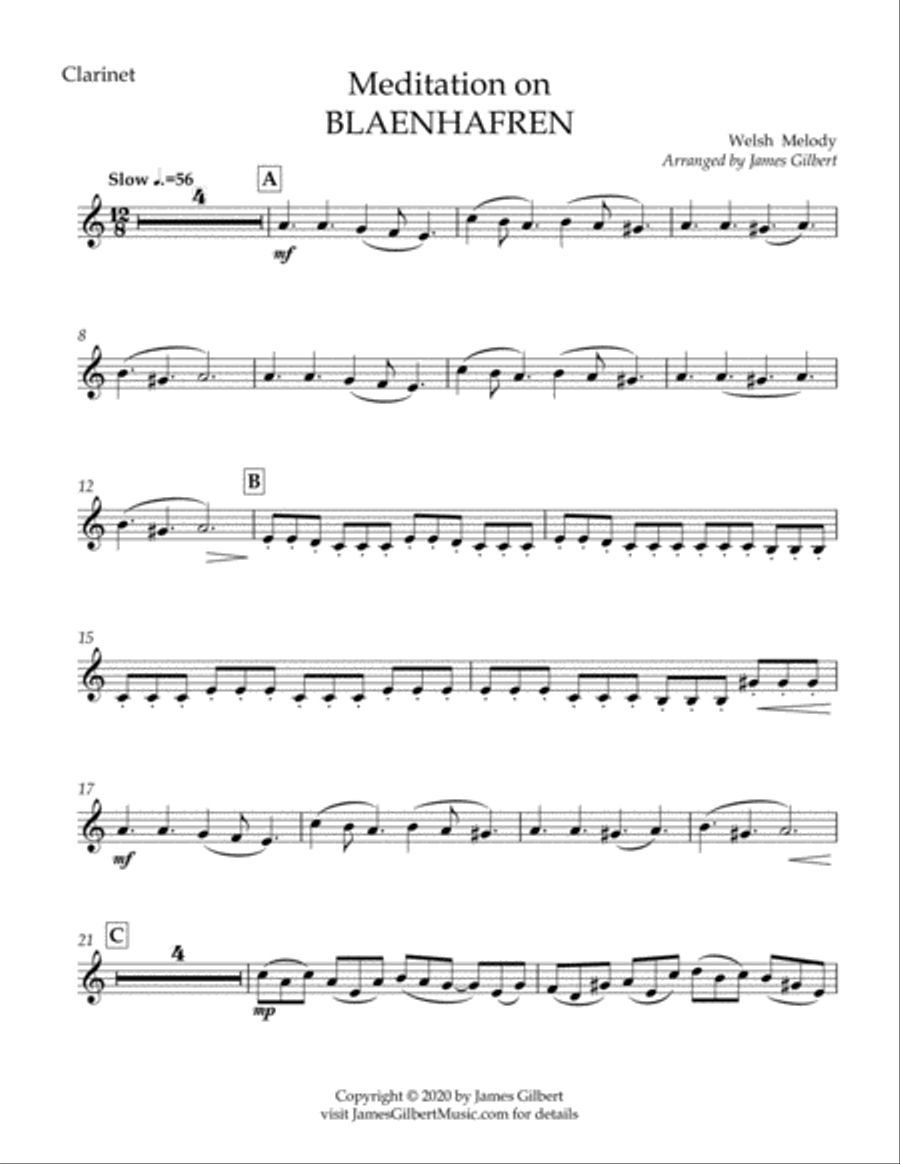 Meditation on BLAENHAFREN Full Orchestra scores gallery preview page 3