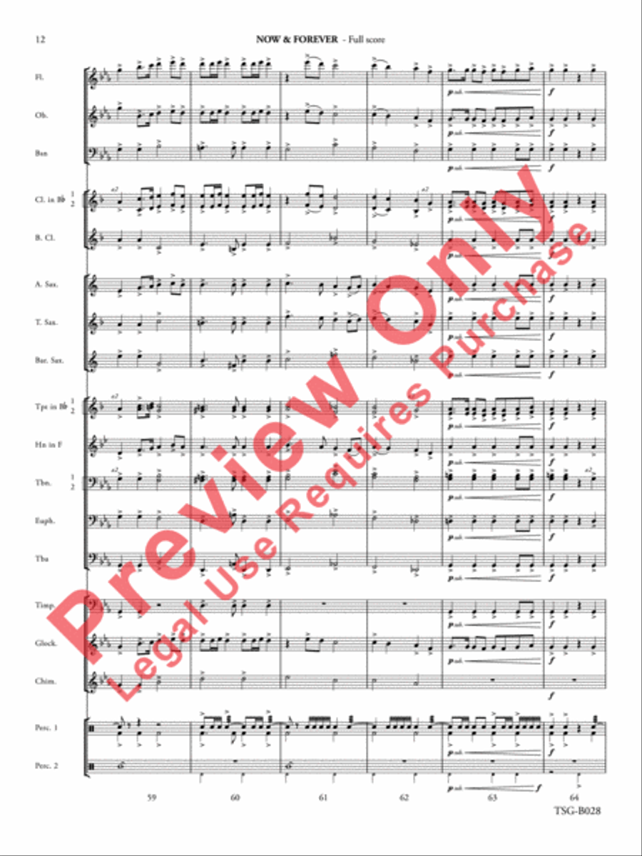 Now & Forever Now & Forever Concert Band scores gallery preview page 13