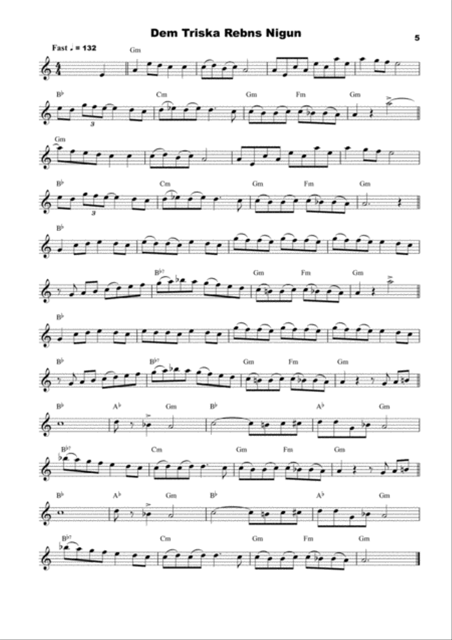 25 Klezmer Tunes for Trumpet Trumpet Solo scores gallery preview page 5