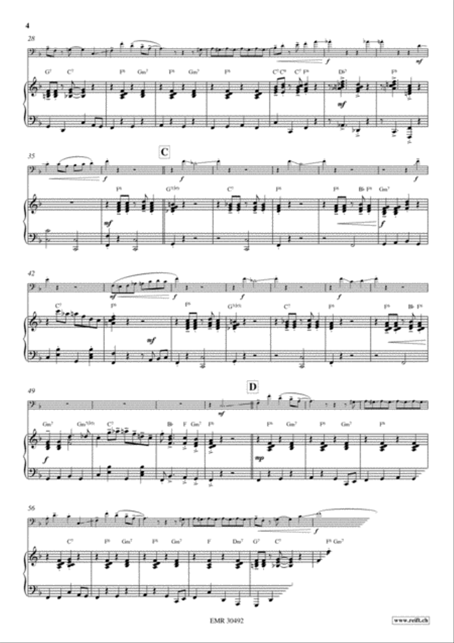 Lassus Trombone Piano Accompaniment scores gallery preview page 4