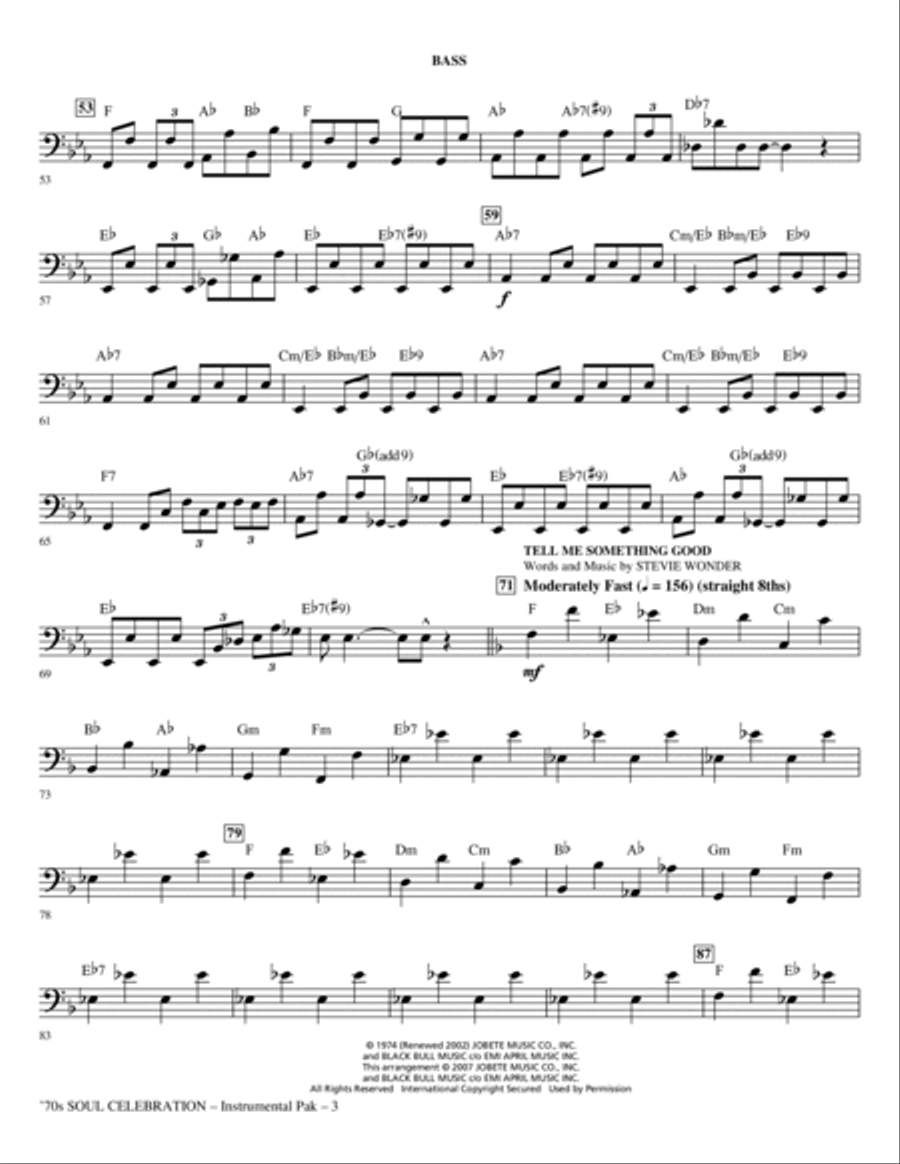 70s Soul Celebration (Medley) - Bass Choir scores gallery preview page 3