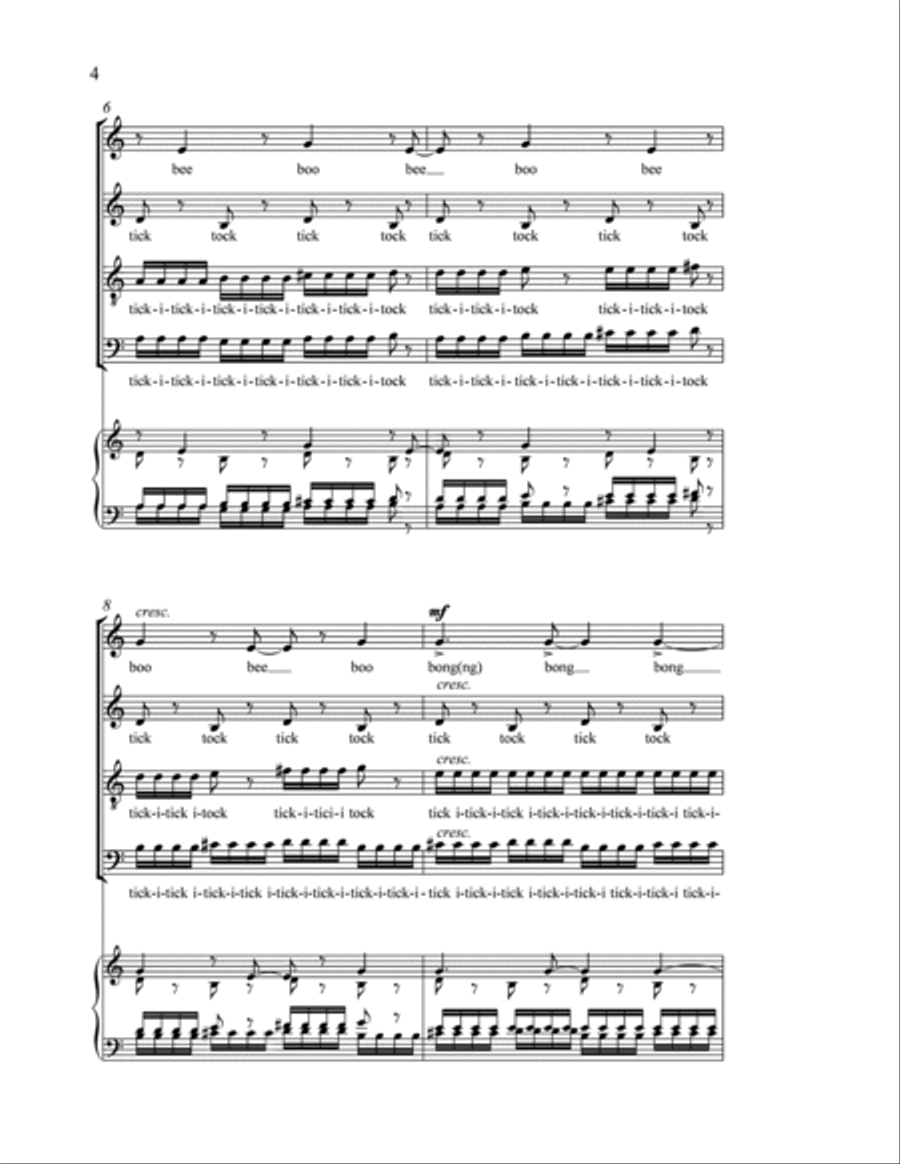 Time Pieces: 4. Clocks Time Pieces: 4. Clocks 4-Part scores gallery preview page 3