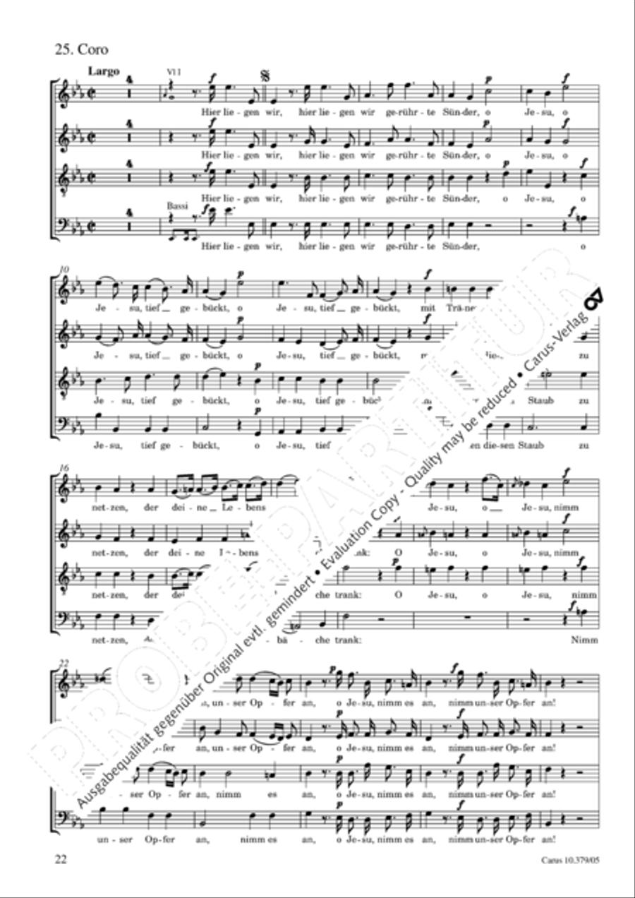 Der Tod Jesu 4-Part scores gallery preview page 23