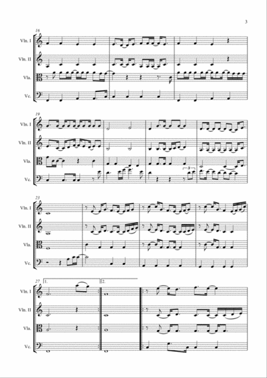 Faithfully String Quartet scores gallery preview page 3
