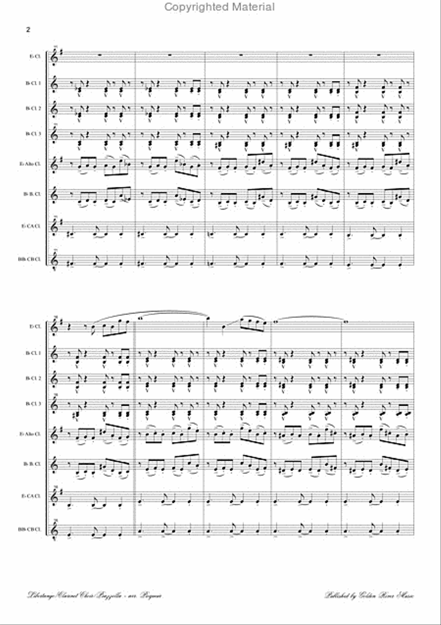 Libertango for clarinet choir Clarinet Choir scores gallery preview page 3