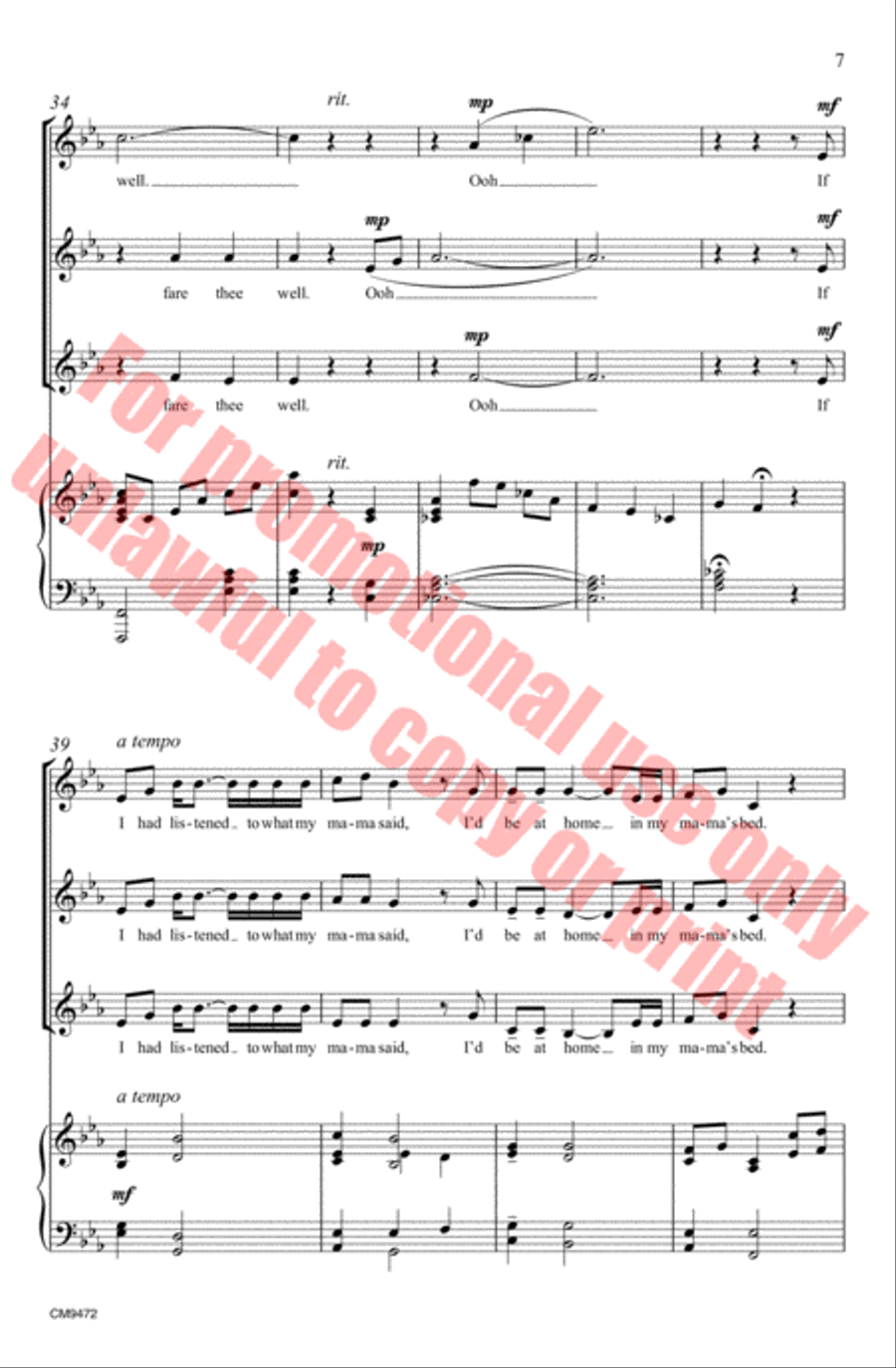 Dink's Song SSA scores gallery preview page 8