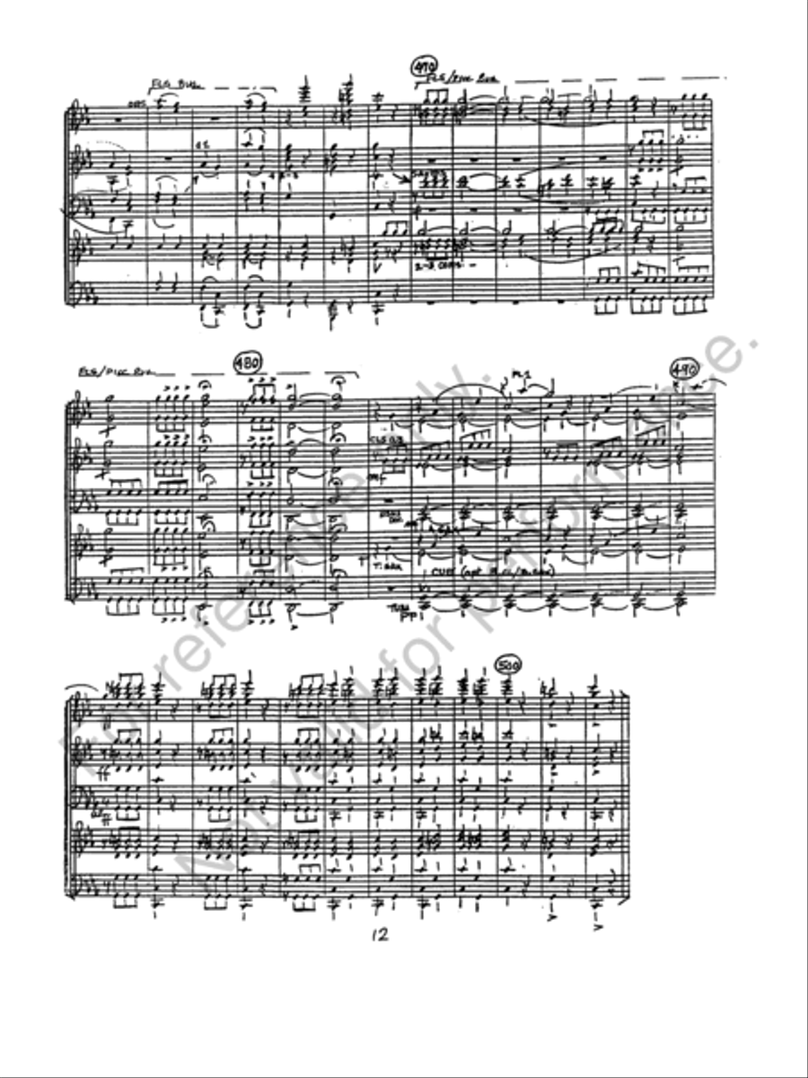 Symphony #5 In C Minor (1st Mvt.) Concert Band scores gallery preview page 13