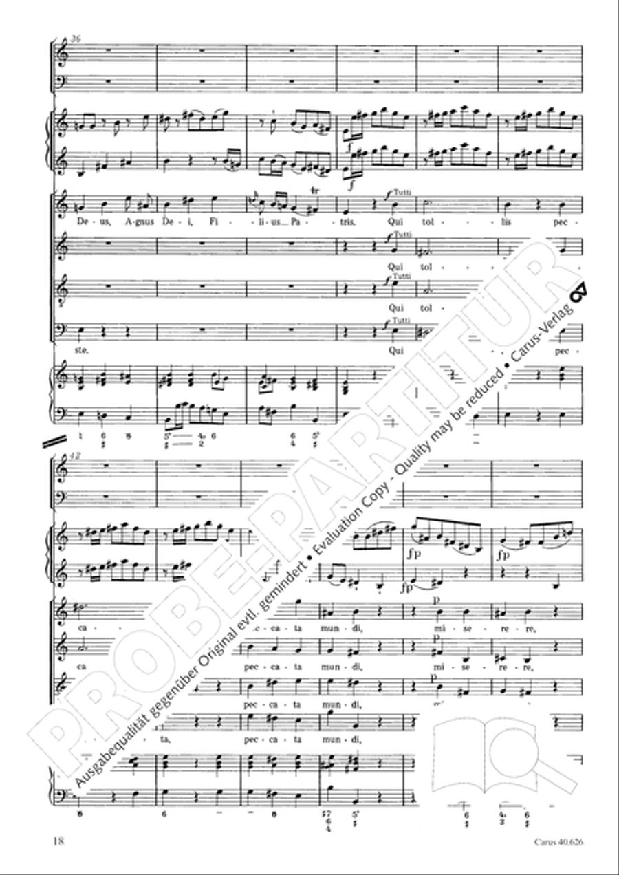 Mass in C Major Mass in C Major 4-Part scores gallery preview page 18