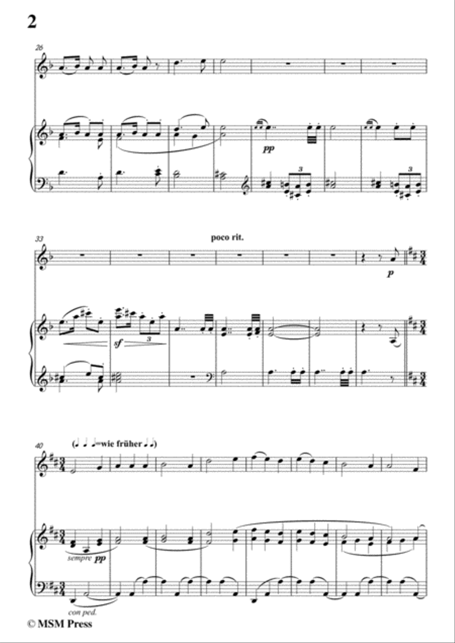 Mahler-Wo die schönen Trompeten blasen, for Violin and Piano Violin Solo scores gallery preview page 4