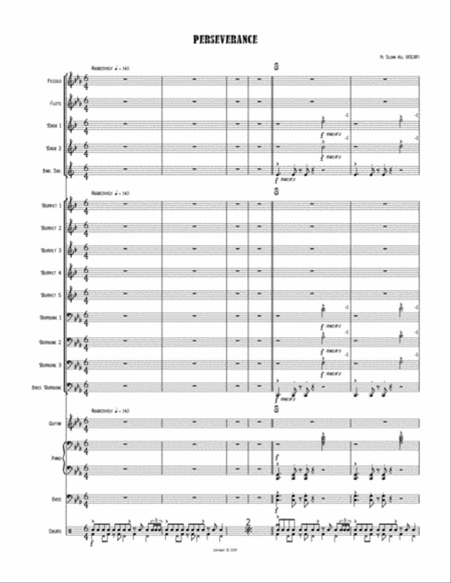 Perseverance Jazz Ensemble scores gallery preview page 1