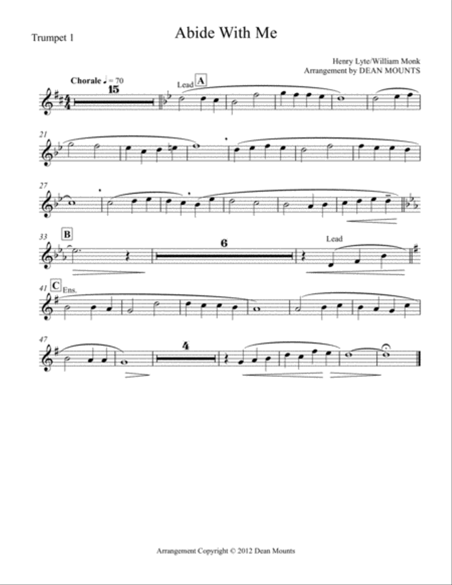 Abide With Me Brass Ensemble scores gallery preview page 4