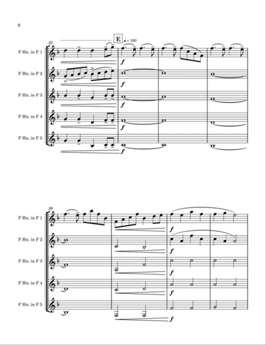 A Walk in Nature Brass Ensemble scores gallery preview page 6