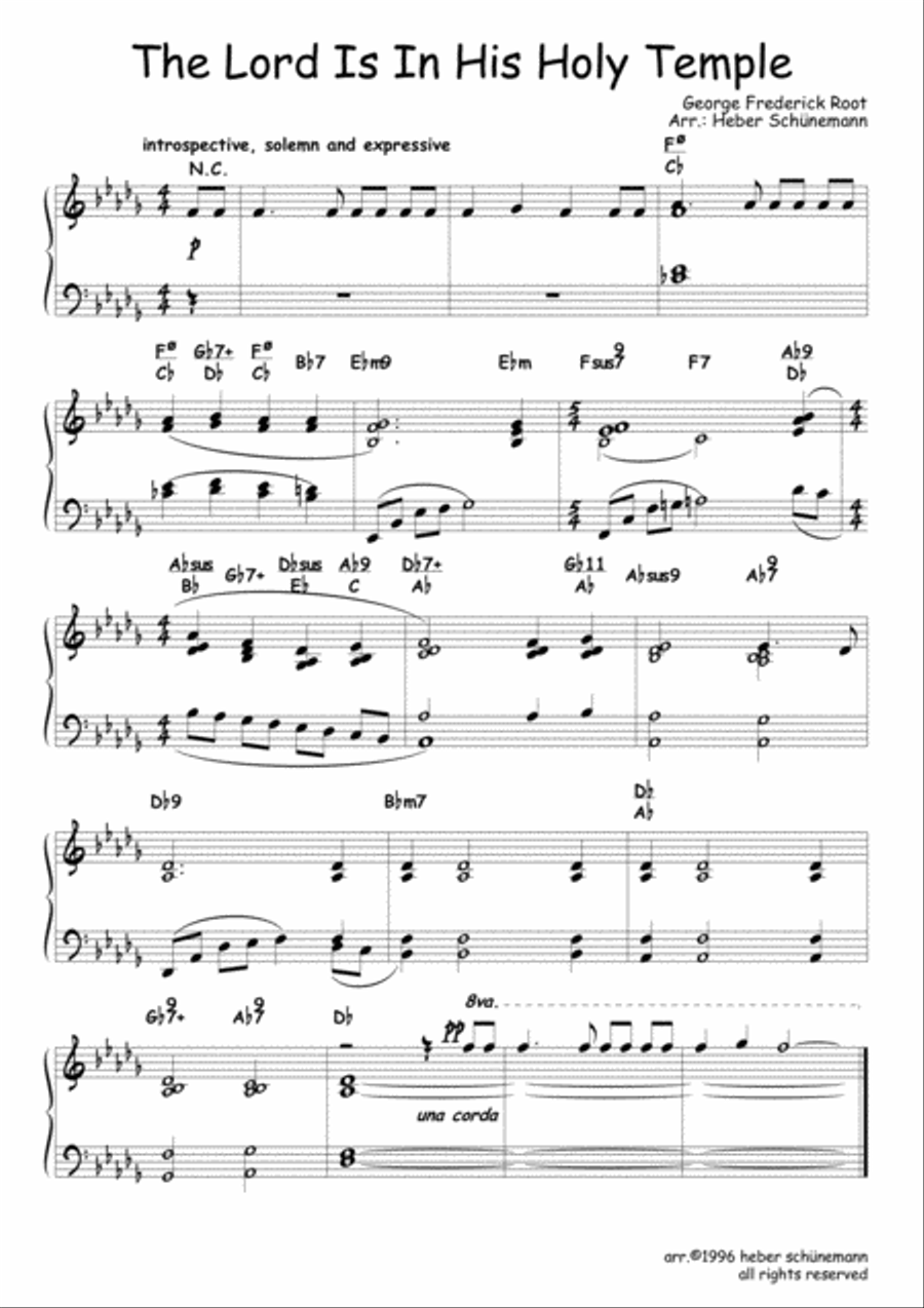 The Lord Is In His Holy Temple Small Ensemble scores gallery preview page 1