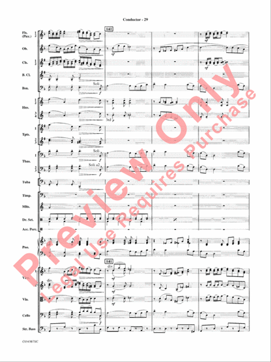 A Tribute to Henry Mancini Full Orchestra scores gallery preview page 32